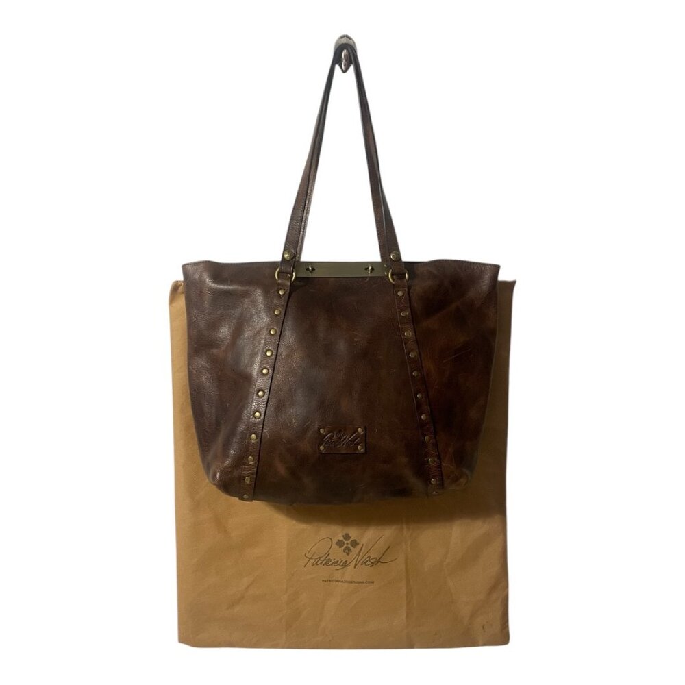 Patricia Nash Benvenuto Tote Vintage Distressed Leather (Chocolate)